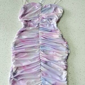 Windsor Pastel Ruched Mini Dress Size Medium New with tags
